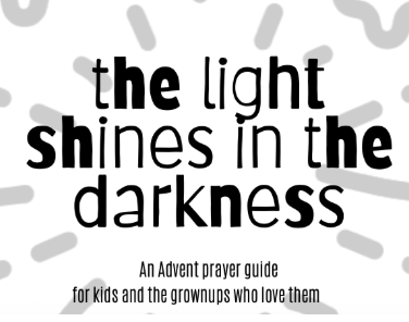 Photo of snowy mountainside with text "The Advent Parish Devotional"